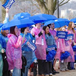 West Virginia youth rally rainy day